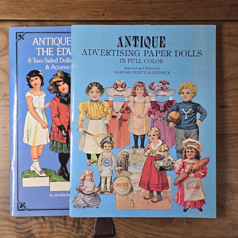 Vintage Antique Edwardian Era & Advertising Paper Dolls Book Lot 2 Uncut